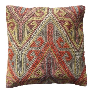 Contemporary Pillow Cover Made From Kilim Rug For Sale