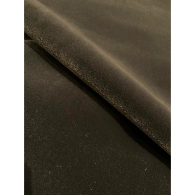 Modern Caracole Modern Charcoal Gray Velvet Designer Fabric - 8 Yards For Sale - Image 3 of 5