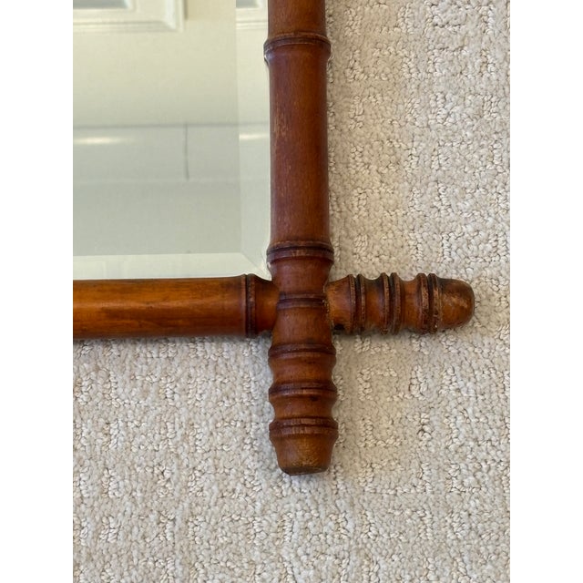 Antique French Faux Bamboo Mirror For Sale - Image 17 of 18
