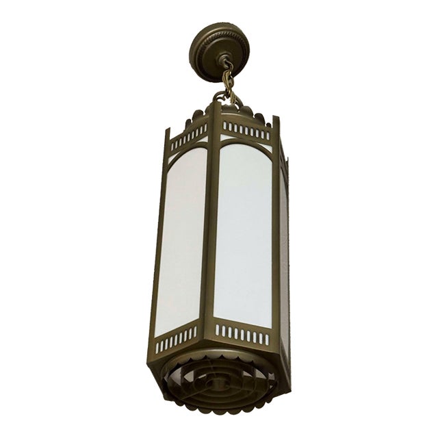 Mid Century Gothic Pendant Light For Sale