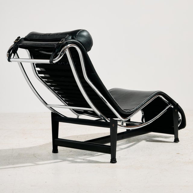 An ‘LC4’ lounge chair produced by Alivar in the 1980s, designed by Le Corbusier, Pierre Jeanneret, and Charlotte Perriand....