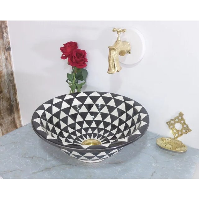 Contemporary Contemporary Ceramic Bathroom Bowl Sink For Sale - Image 3 of 7