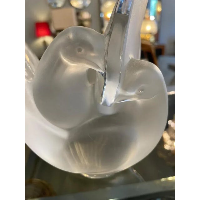 Frosted Crystal Vase fom Lalique, France, 1956 For Sale - Image 10 of 12