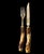Rustic European Vintage Anton Wingen Jr. Solingen “Othello” Stag Antler Knife & Fork Set Service for Eight - 16 pcs For Sale - Image 3 of 18