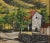 American 1950s Stone Barn in Foothills, Mid Century Pastoral Landscape Painting, Framed For Sale - Image 3 of 5