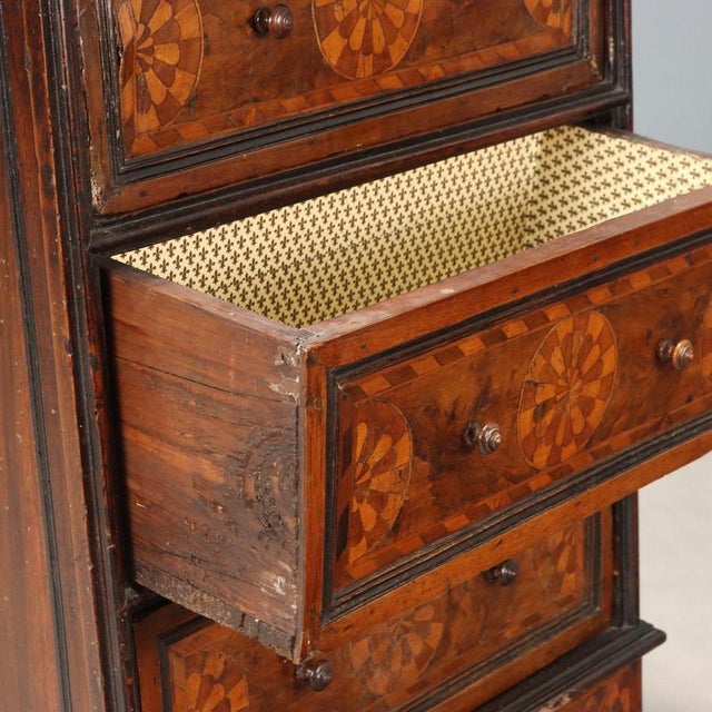 Baroque Walnut Bedside Table For Sale - Image 3 of 10