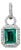 1.2Ct Zambian Emerald and Natural Diamond Pendant in Solid 14k White Gold For Sale