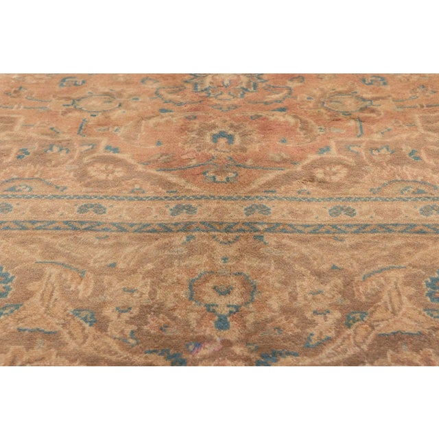 Mid 20th Century Mid 20th Century Mid 20th Century Vintage Persian Yazd Rug - 08'00 x 11'03 For Sale - Image 5 of 9