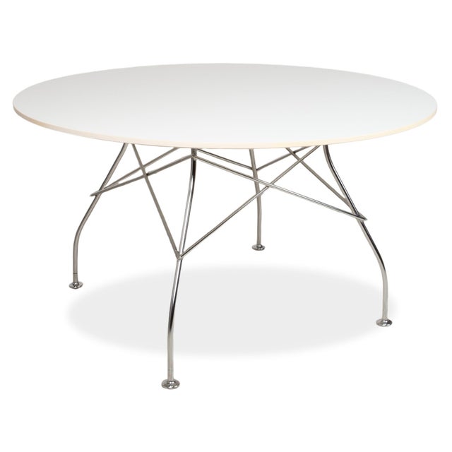 Glossy Wood and Metal Dining Table from Kartell For Sale - Image 12 of 12