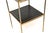 Black Vintage Brass and Leather Side Table, 1960s For Sale - Image 8 of 9