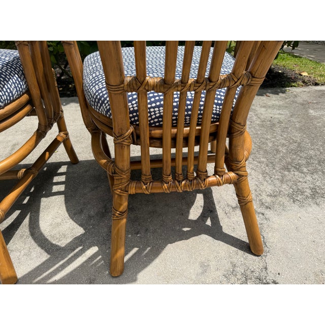 Vintage Pagoda Back Rattan Armchairs – A Pair For Sale - Image 14 of 16
