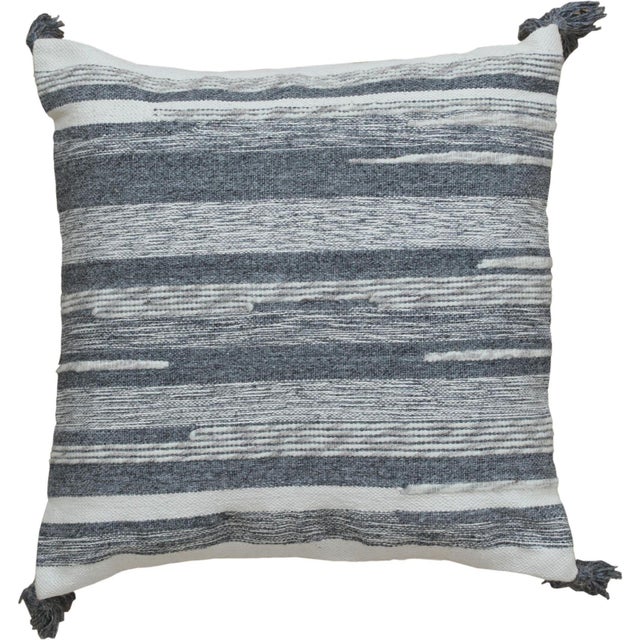 Elevate your home's look with a chic Modern Wool and Cotton Pillow, meticulously handmade with opulent materials, in a 20"...
