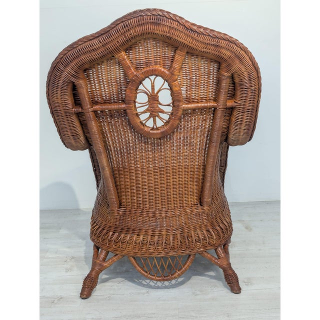Art Deco Royal/Club Wicker Armchair For Sale - Image 12 of 16