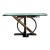 Kaizo Oto for Design Institute America Postmodern Brass, Chrome & Glass Sculptural Console Table For Sale