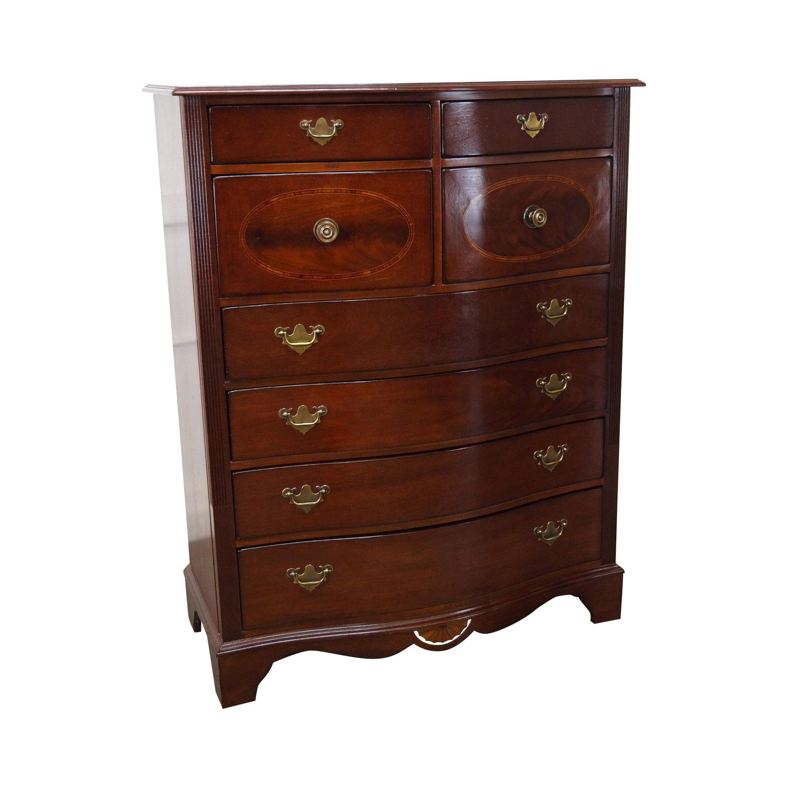 Lexington Palmer Home Collection Mahogany Inlaid Serpentine Tall Chest