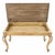 Beautiful antique French Louis XV style bench featuring an intricately carved and distressed wood frame with elegant...