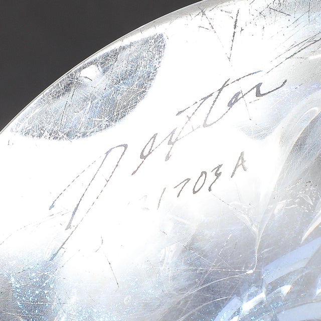 Modernist Hand-Blown Art Glass Vase in Cobalt & Ultramarine Signed Will Dexter For Sale - Image 15 of 15