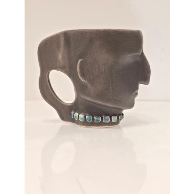 Unique warrior 1 sculptural ristretto cup by tamara barnoff. One of a kind. Signed inside by tamara barnoff. Dimensions: w...