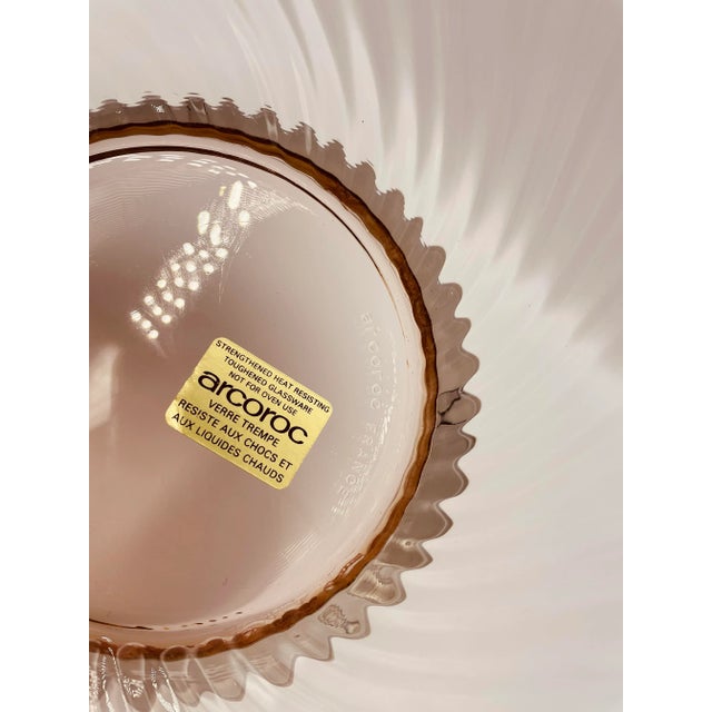 Vintage French Pink Glass Bowls- Set of 3 For Sale - Image 4 of 13