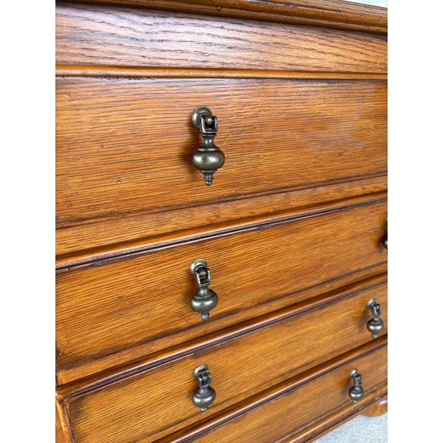 Wood Drexel Heritage Royal Country Retreats Collection 4 Drawer Oak Nightstand For Sale - Image 7 of 9