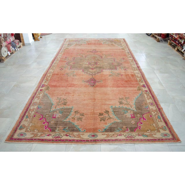 Vintage Hand Knotted Turkish Large Area Rug For Sale - Image 18 of 18