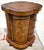 Maitland Smith English Regency Tooled Leather Quatrefoil Drum Chest Side Table For Sale - Image 10 of 14