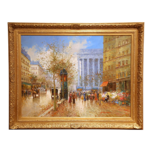 Mid-Century French Oil on Canvas Painting of “La Madeleine” Signed t.e. Pencke