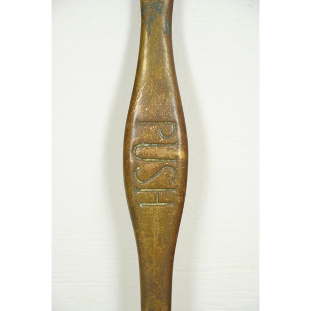 Pair of Vintage Horizontal Brass Push Bars For Sale - Image 4 of 12