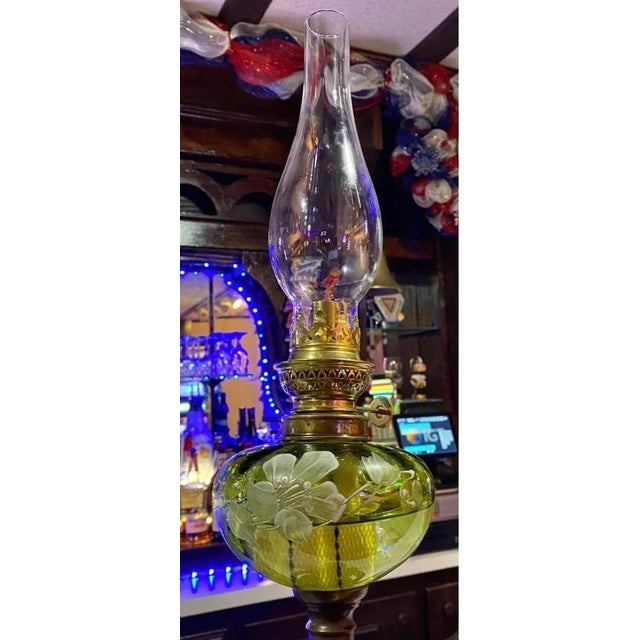 Antique French Art Nouveau Figural Oil Lamp For Sale - Image 12 of 12