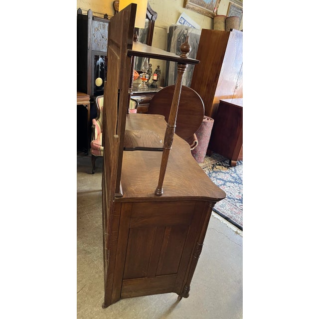 Early 20th Century Early 20th Century Antique Oak Sideboard For Sale - Image 5 of 6