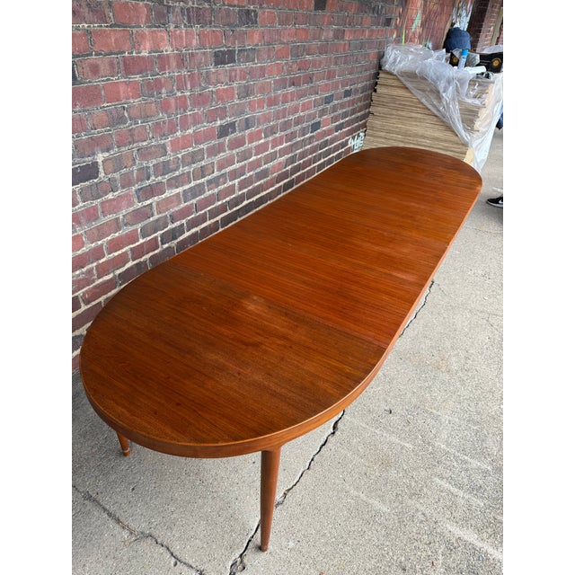Skovmand & Andersen Skovmand & Andersen for Moreddi Danish Expanding Dining Table With Four Leaves 6 Chairs For Sale - Image 4 of 12