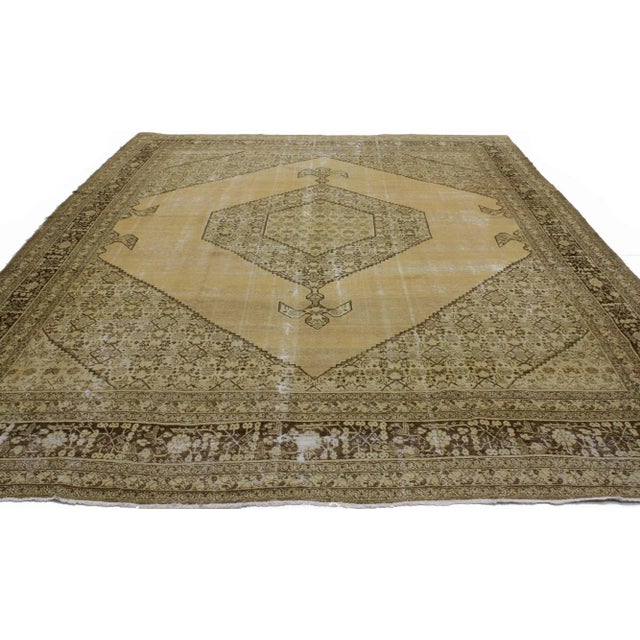 Early 20th Century Antique Persian Tabriz Rug - 09'00 X 12'00 For Sale - Image 5 of 11