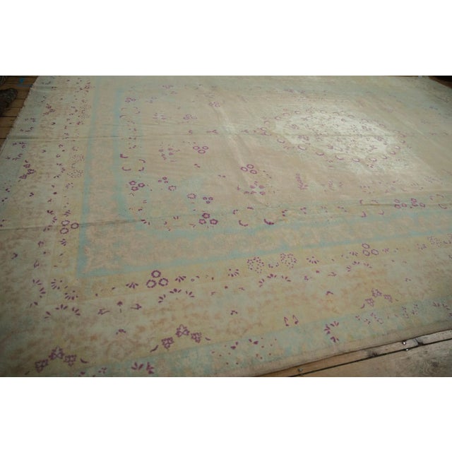 Vintage Distressed Bulgarian Kerman Design Carpet - 9'10" X 13'11" For Sale - Image 9 of 12