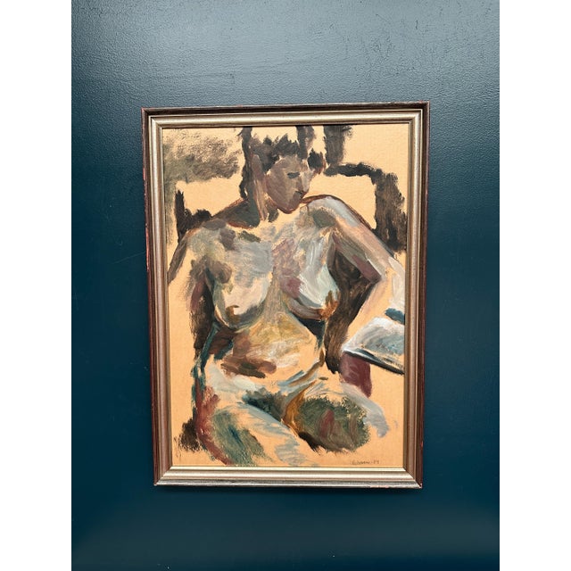 Mats Rehnman, Nude Study, 1984, Oil Painting on Panel, Framed For Sale - Image 18 of 18
