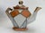1920s 1920s Art Deco Teapot With Geometric Orange and White Pattern and Gold Luster Accents For Sale - Image 5 of 16