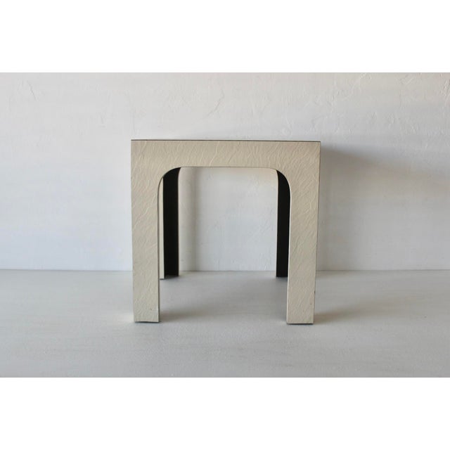 Modern Off- White End Table For Sale - Image 13 of 15