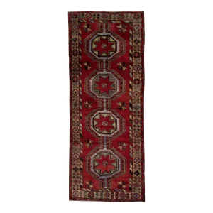 1960s Red Vintage Turkish Runner 5'5" X 13'11"