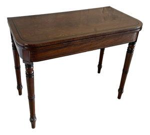 Antique George III Mahogany Card Table, 1820s