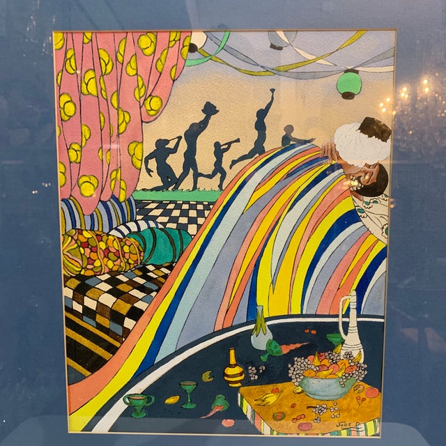 mixed media (acrylic and watercolor) paintings on paper. Depicting a colorful and vibrant composition of an landscape...