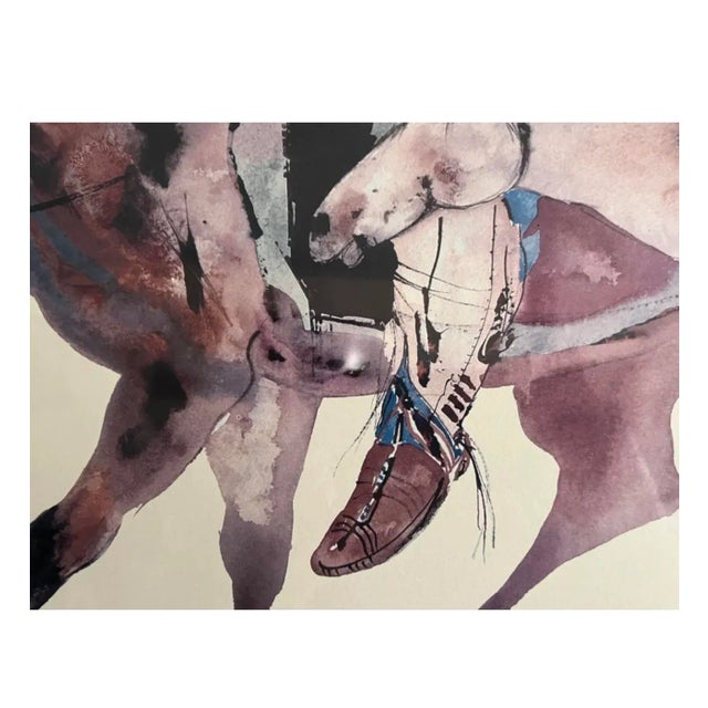 1980s Vintage Carol Grigg Modern Native American Print For Sale - Image 5 of 12