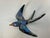 Blue Mid-Century Modern German Ceramic Wall Swallows, 1960s, Set of 7 For Sale - Image 8 of 18