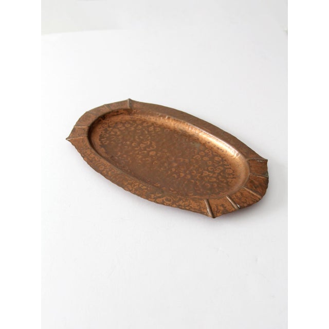 Vintage Schaefer Hammered Copper Tray For Sale - Image 6 of 8