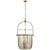 Lorford Large Smoke Bell Lantern in Gilded Iron with Antiqued Mercury Glass Designer: Chapman & Myers Fixture Height:...