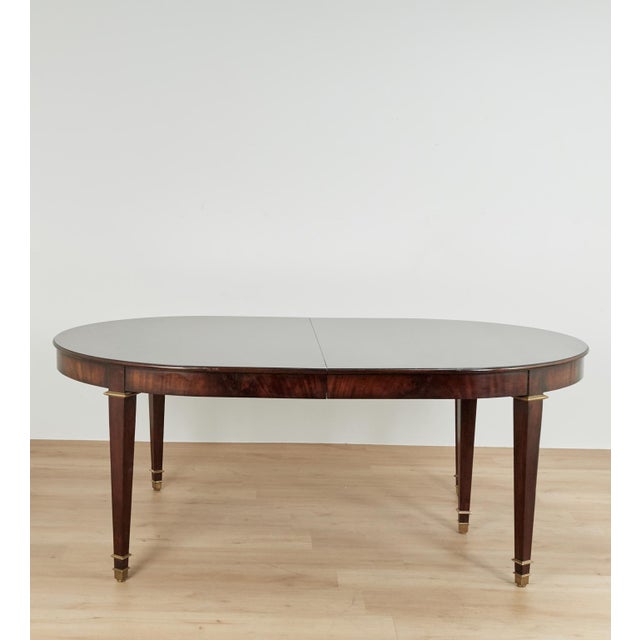 Large Louis XVI Style Flame Mahogany Extendable Dining Table For Sale - Image 13 of 18
