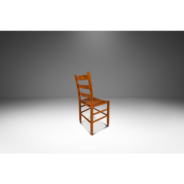 Mid-Century Modern Patinaed Armchair in Solid Oak in the Manner of Arthur Umanoff, Usa, C. 1960s For Sale - Image 9 of 18