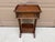 English Mid-20th Century Brandt Walnut Faux Bamboo Side Table With Drawer & Magazine Rack For Sale - Image 3 of 17