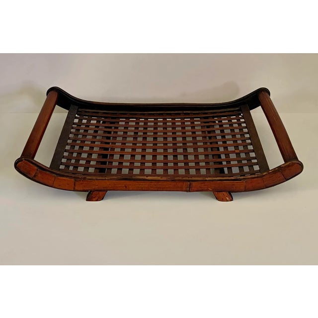 Antique Asian Wooden Footed Tray For Sale - Image 4 of 9