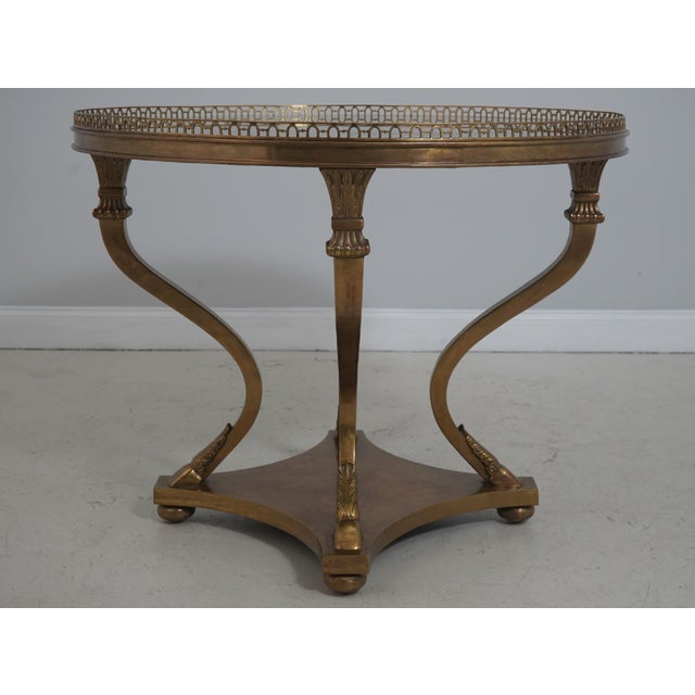 Age: Approx: 20 Years Old Details: In The Manner Of Maison Jansen High Quality Construction Distressed Mirror Glass Top...