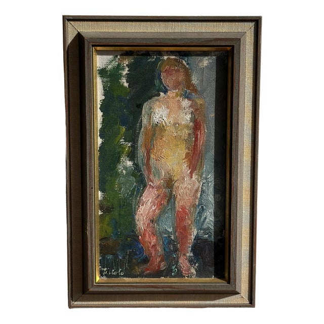 Gunnel Tiriolo, Female Model, 1963, Oil on Canvas, Framed For Sale