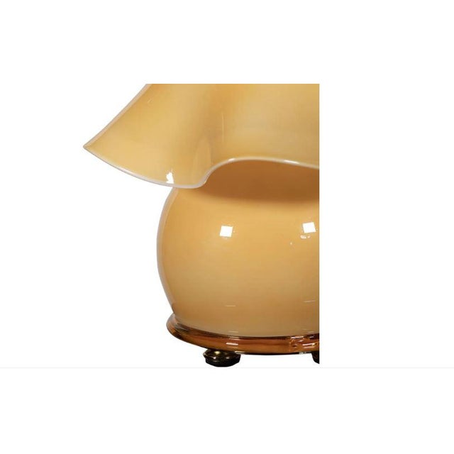Contemporary Bottega Veneziana Frou Frou Amber Glass Table Lamp For Sale - Image 3 of 4